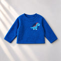 Cobalt Blue Dino Fleece Set top by Anaario