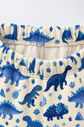 Blue Dinosaur Jogger Set flat lay by Anaario