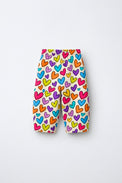Multi Hearts Hooded Barrel Pant Set flat lay by Anaario
