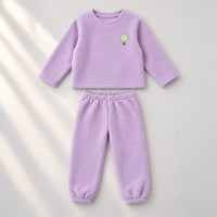 Lavender Hot Air Balloon Fleece Set top and bottom by Anaario
