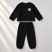 Black Panda Fleece Set top and bottom by Anaario