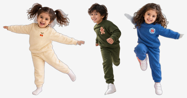 Fleece Set Combo – three sets on models by Anaario