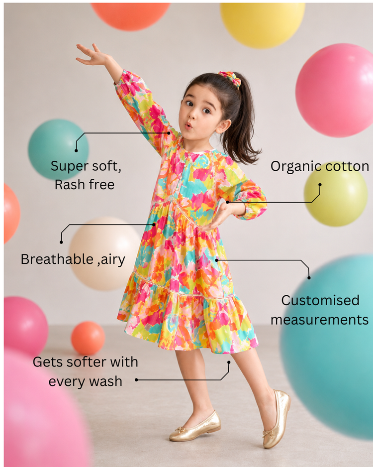 Candy Bloom Tiered Dress
