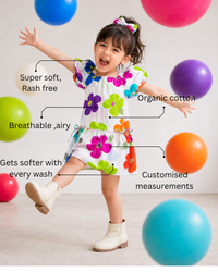 Big Bloom Puff Sleeve Dress