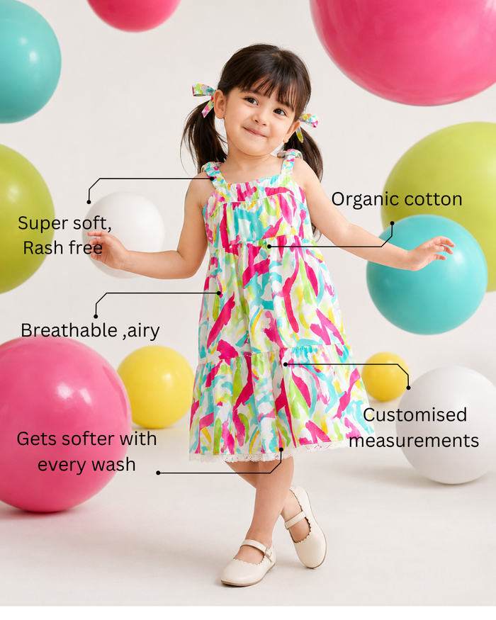 Paint Splash Strappy Dress