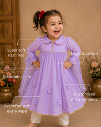 Lilac Anarkali Set