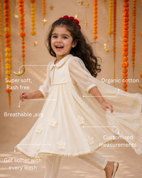 Ivory Anarkali Set
