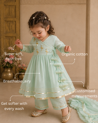 Mint Green Flamingo Angrakha Set