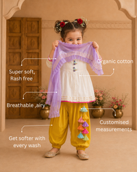 Ivory Bird Patiala Salwar Set