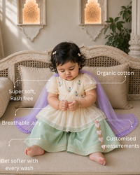 Ivory Bird Peplum Palazzo Set