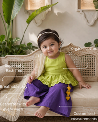 Lime Purple Palazzo Set