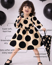 The Midnight Polka Dress