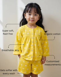 Yellow Alphabet Night Suit