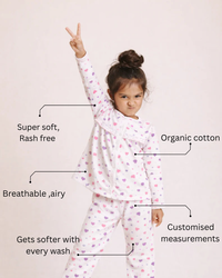 Pink Heart Night Suit