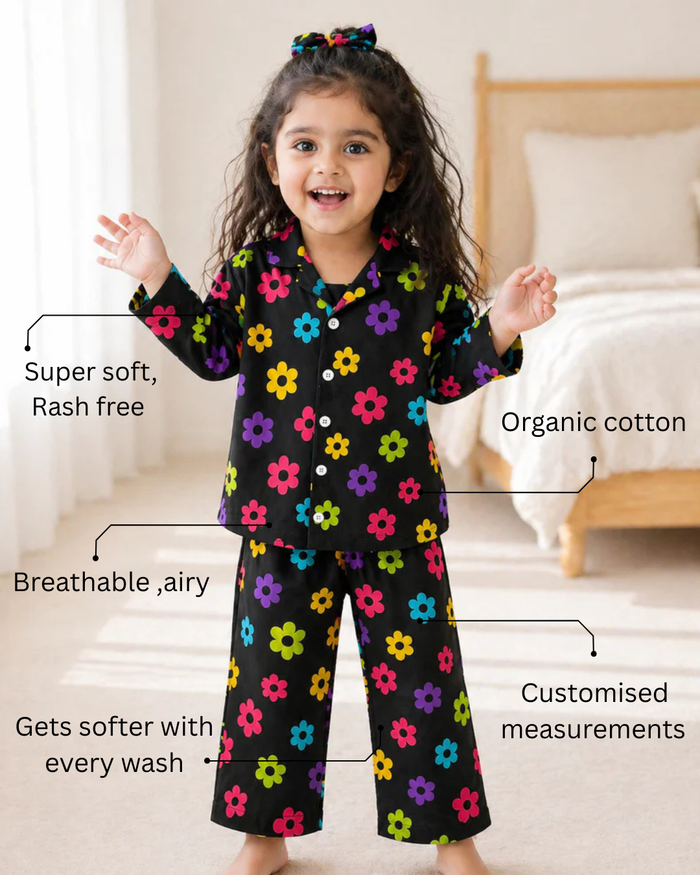 Groovy Bloom Night Suit