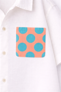 Peach Pop Pocket Shirt Set