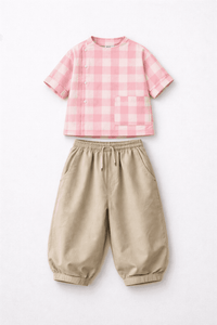 Pink Check Pocket Shirt