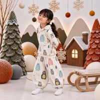 Snow Bear Hooded Barrel Pant Set on girl by Anaario – winter kidswear
