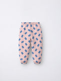 Pink-Blue Rectangle Jogger Set flat lay by Anaario