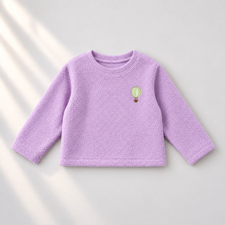 Lavender Hot Air Balloon Fleece Set top by Anaario