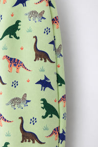 Green Dinosaur Hooded Jogger Set flat lay by Anaario