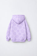 Lavender Flowers Hooded Barrel Pant Set flat lay by Anaario