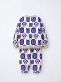 Blue Purple Lion Jogger Set flat lay by Anaario
