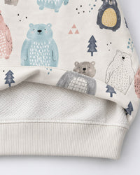 Snow Bear Hooded Barrel Pant Set flat lay by Anaario