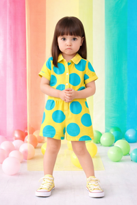 The Canary Teal Pop Romper