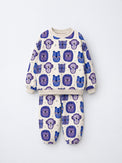 Blue Purple Lion Jogger Set flat lay by Anaario