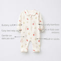 Cherry & Bunny Bamboo Baby Sleepsuit – Zip Romper Onesie features