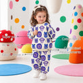 Blue Purple Lion Girls' Jogger Set features