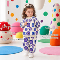 Blue Purple Lion Girls' Jogger Set features