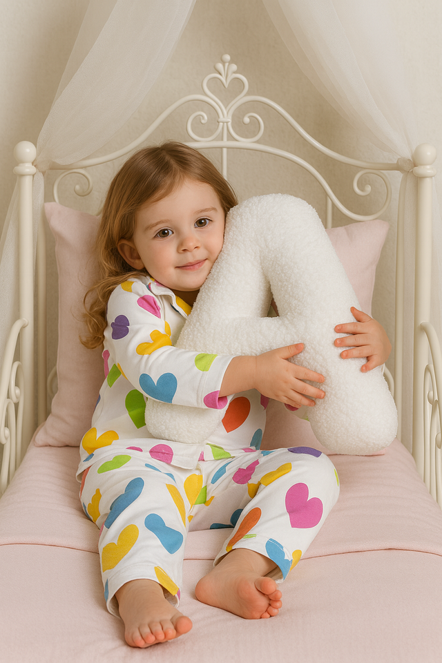Anaario alphabet fleece cushion for kids