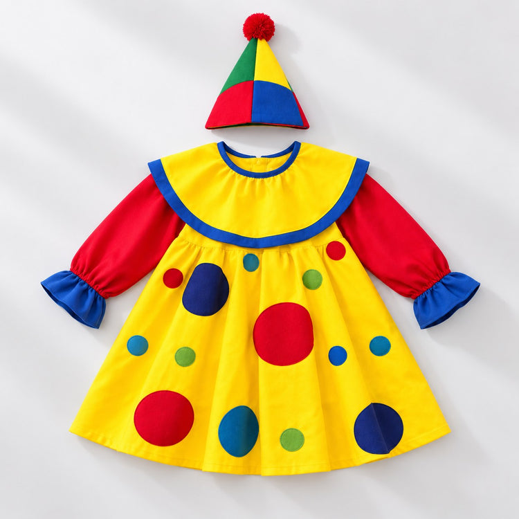 Clown Dress Costume for kids by Anaario – Halloween fancy dress