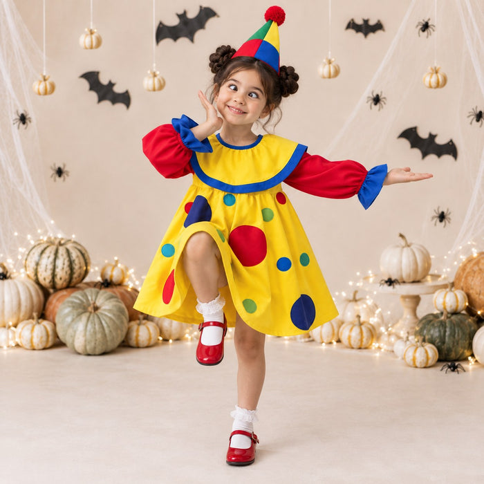 Clown Dress Costume for kids by Anaario – Halloween fancy dress