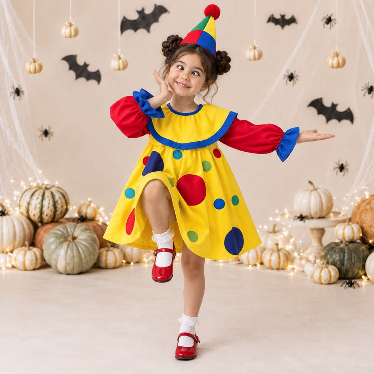 Clown Dress Costume for kids by Anaario – Halloween fancy dress