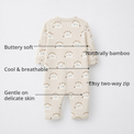 Animal Friends Bamboo Baby Sleepsuit – Zip Romper Onesie Combo – features