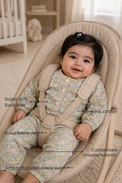 Anaario Cottage Bloom Set features - organic cotton, super soft and rash free, breathable, gets softer with every wash, customised measurements