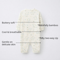 Baby Elephant Bamboo Baby Sleepsuit – Zip Romper Onesie – features