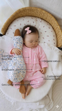 Anaario Pink and white raindrops Set features - organic cotton, super soft and rash free, breathable, gets softer with every wash, customised measurements