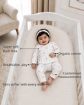 Anaario Strawberry Wrap Baby Co-ord Set features - organic cotton, super soft and rash free, breathable, gets softer with every wash, customised measurements