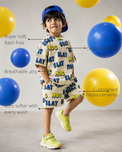 Anaario Certified GOAT Co-ord Set features - organic cotton, super soft and rash free, breathable, gets softer with every wash, customised measurements