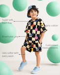 Anaario Check Mate Co-ord Set features - organic cotton, super soft and rash free, breathable, gets softer with every wash, customised measurements