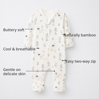 Duck & Meadow Bamboo Baby Sleepsuit – Zip Romper Onesie Combo – features