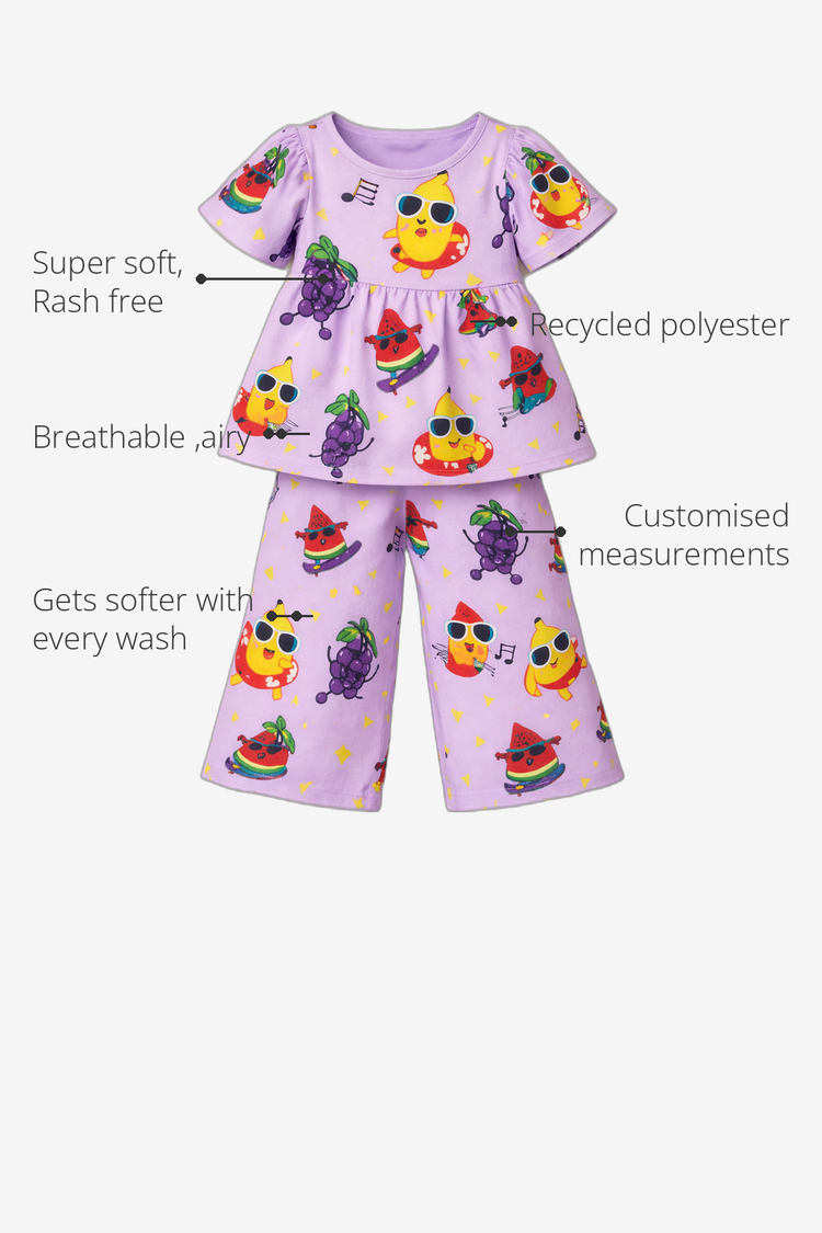 Anaario Fruity Surf Party Co-ord Set recycled polyester features