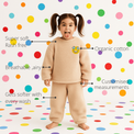 Anaario Beige Smiley Fleece Set features - organic cotton, super soft and rash free, breathable, gets softer with every wash, customised measurements
