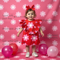 Anaario Bloom Pop Ruffle Dress features - organic cotton, super soft and rash free, breathable, gets softer with every wash, customised measurements
