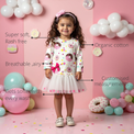Anaario Dotty Donut Dress features - organic cotton, super soft and rash free, breathable, gets softer with every wash, customised measurements