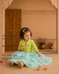 Anaario Lime Green Dragonfly Jacket-Lehenga Set features - organic cotton, super soft and rash free, breathable, dry clean only, customised measurements